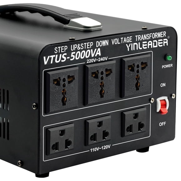 Transformador convertidor de voltaje Yinleader 5000W 110-120V a 220-240V