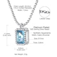 thumbnail image 7 of [Clearance] 925 Sterling Silver March Aquamarine Birthstone Necklace for Women Dainty Cubic Zirconia Birthday Valentines Day Christmas Jewelry Gifts for Wife Girlfriend Daughter, 7 of 7