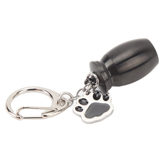 Pet Urns Keychain, Sturdy Stainless Steel Paw Print Memorial Urn, Dog Cat Keepsake Memorial Urn KeychainHolder, Waterproof Pet Cremation Jewelry Paw Charm for Dogs, Cats