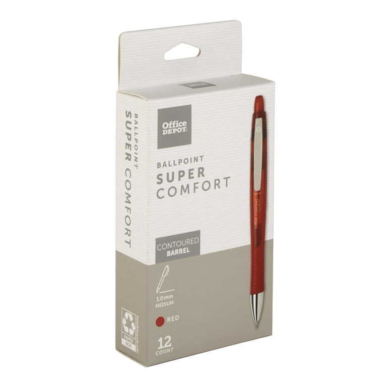 BIC Glide Exact Retractable Ballpoint Pens Fine Point 0.7 mm Gray Barrel  Black Ink Pack Of 12 Pens - Office Depot