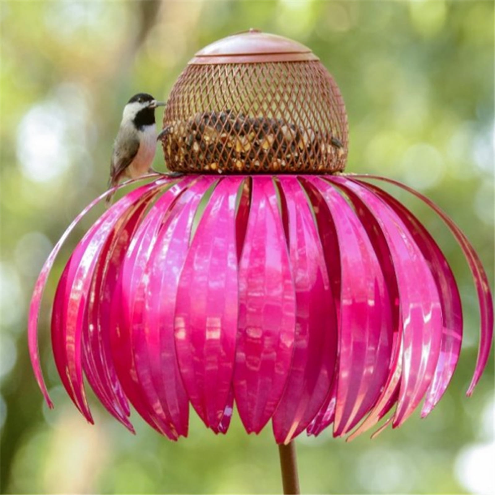 Bird Feeder Garden Decoration for Bird Watching Bird Lovers Hummingbird Outdoors Feeder Coneflower Shape