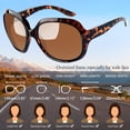 thumbnail image 5 of Oversized Butterfly Polarized Sunglasses for Women, Retro Trendy UV400 Protection Large Frame Sun Glasses with One-Piece Nose Pads for Driving Travel, Gift Ready, 5 of 6