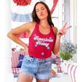 thumbnail image 4 of American Flag Tank Top Women: Glitter 4th of July Sleeveless Tee Patriotic Shirt Memorial Day Summer Vest Tops, 4 of 6