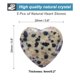 thumbnail image 2 of 5Pcs Natural Heart Stone Quartz, Love Heart Worry Stones for Balancing Worry Bulk Black and White, 2 of 5