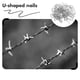 thumbnail image 3 of 200 clavos en forma de U para fijar cercas, grapas resistentes para cercas, clavos en forma de U, clavos de fijación para cercas, grapas para cercas, sujetadores para cercas de alambre, 3 of 7