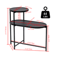 thumbnail image 6 of Tcbosik Small Side Table, 2 Tier End Table with Tray Top, Accent Table with Metal Frame for Bedroom, Living Room, Easy Assembly, Black, 6 of 11