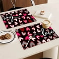 thumbnail image 1 of TIMIFIS Napperons Rose Tapis de Repas Décoration de Table de Fête Tapis d'Isolation Tapis de Tasse Tapis de Table Imprimé en Lin, 1 of 8