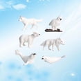 thumbnail image 6 of Qiysamall All White Arctic Figurines Toys Bear Educational Preschool for Kids 6pcs, 6 of 10
