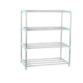 thumbnail image 1 of Stackable Metal Shoe Storage Unit - Modular Shelf System for Apartments, Entrances, Garages (Rust-Proof Stainless Steel), 1 of 7