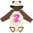 thumbnail image 3 of Inktastic Dinosaur party-Second Birthday Girls Long Sleeve Baby Bodysuit, 3 of 5