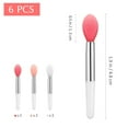 thumbnail image 3 of PEACNNG Silicone Makeup Applicator 6 Pack Lip Brushes Lipstick Balm Tools, 3 of 5