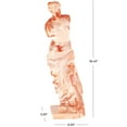 thumbnail image 3 of 6" x 18" Orange Resin Tinted Woman Sculpture, by DecMode, 3 of 9