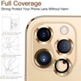 thumbnail image 5 of Dteck Camera Lens Protector for iPhone 12 Pro Max, Metal Full Cover + Tempered Glass Circle Screen Camera Protection for iPhone 12 Pro Max 6.7 inch, Gold, 5 of 5