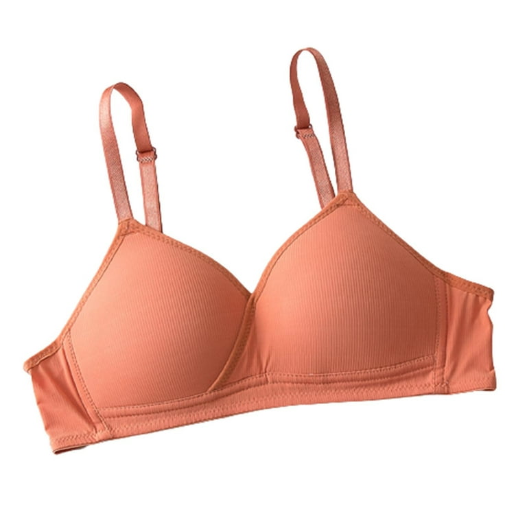TrendVibe365 Cotton Bralettes for Women Red L Wireless Push Up
