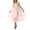 Pink, variant on Inevnen Puff Sleeve Dress for Women Vintage Graduation Party Midi Prom Dresses Flare Tutu Tulle