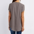 thumbnail image 5 of Sijiajgjfu Womens Plus Size Chiffon Summer Tops V Neck Zipper Tunic Shirt Casual Dressy Top Blouses Gray L, 5 of 7