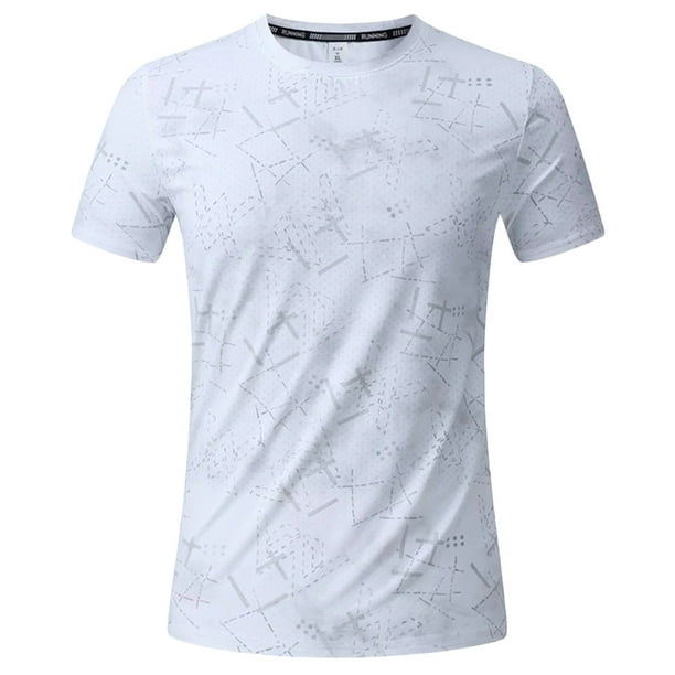 Tops para hombre, blusas y camisas de cuello redondo y manga corta para hombre Tops de cuello redondo y manga corta para hombre Ropa casual de moda europea Blusas para correr y entrenar Camisas Blusa