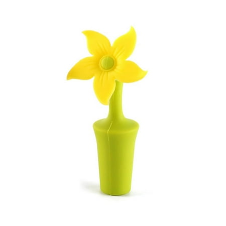 

Silicone Wine Bottle Stopper Flower Shaper Wine Cork Plug Portable Leakproof Sealer