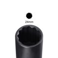 thumbnail image 4 of 1/2" Drive 24mm 12-Point Deep Impact Socket, CR-MO Steel 78mm Length, Metric Sizes, 4 of 5