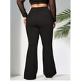 thumbnail image 3 of Plus-Size Casual Pants for Women high-Waisted Bell Bottoms Yoga, 3 of 5