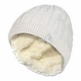 thumbnail image 1 of Heat Holders - Womens Ribbed Cable Knit Fleece Lined Thermal Knitted Beanie Hat, 1 of 2