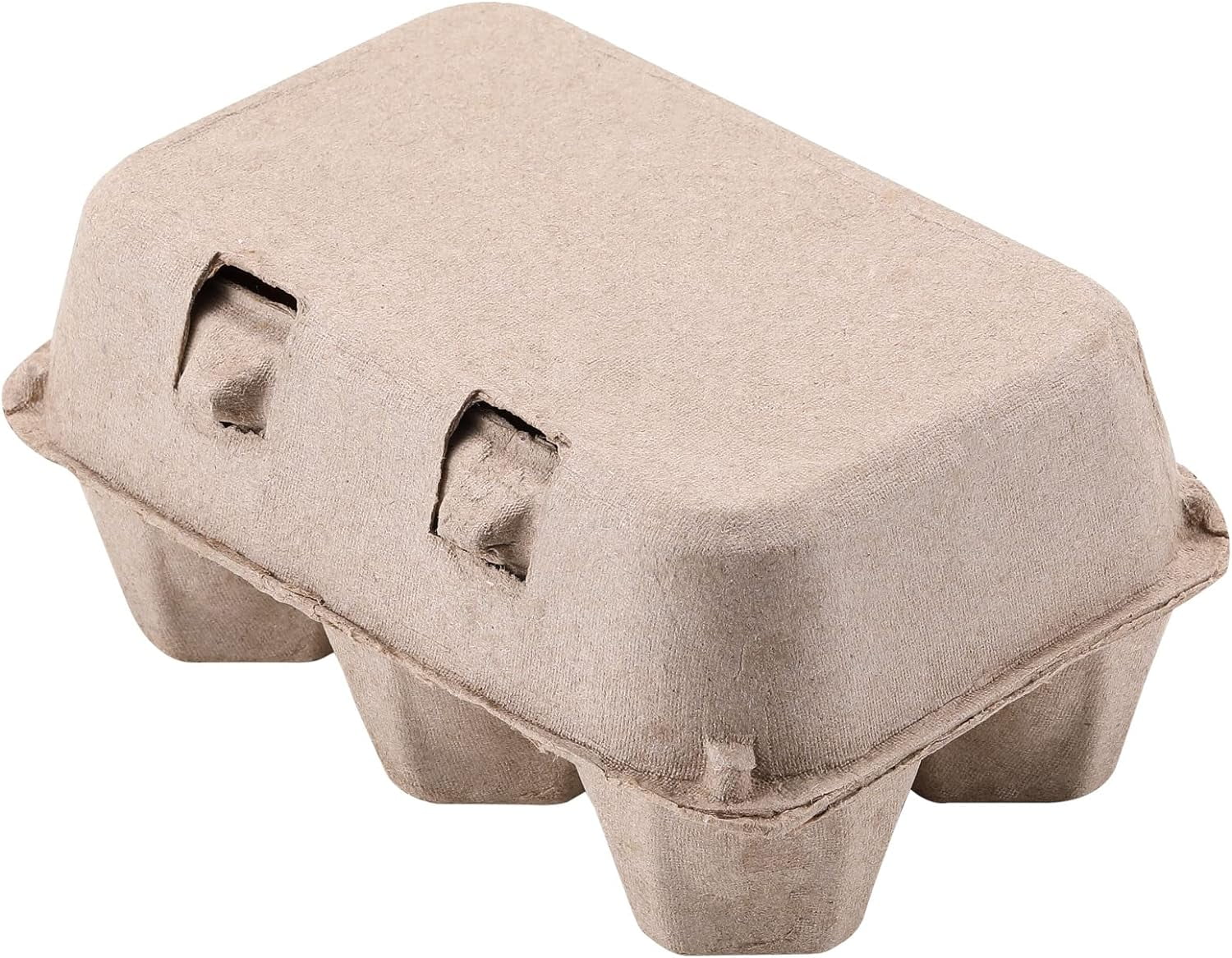Half Dozen Vine Egg Cartons 25 Pack, Blank Natural Pulp 6 Count Carton for Chicken Eggs Reusable, Storage Tray Strong Holds Up to Six Cardboard Paper Holder Container Refrigerator