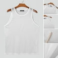 thumbnail image 4 of INCERUN Mens Round Neck Sleeveless Tank Tops Summer Casual Sport Gym Slim Fit Blouse Vest T Shirt, 4 of 7