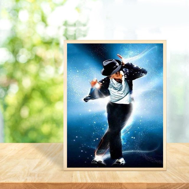 Cuadros Decorativos 5D bricolaje completo taladro diamante pintura Michael Jackson punto de cruz Kits (W421) Ehuebsd embutido en tela