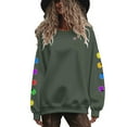thumbnail image 3 of Maplenight Christmas Sweatshirts for Women Merry Christmas Fleece Pullover Sweatshirts Holiday Vacation Graphic Tees Tops, 3 of 8