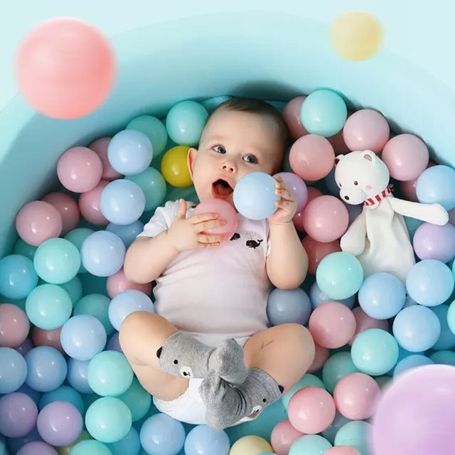 5.5cm Children Ocean Ball Eco-Friendly PVC Macaron Colorful Baby Party Swimming Pool Water Ball Tent Sea Wave Ball Toys heqiyong LED