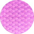 thumbnail image 1 of Ahgly Company Indoor Round Abstract Pink Modern Area Rugs, 8' Round, 1 of 4
