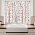 thumbnail image 2 of Ambesonne Ho Ho Ho Kitchen Curtains, Snowflakes Santa Phrase, 55"x36", Warm Taupe and Dark Salmon, 2 of 3