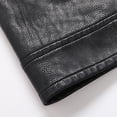 thumbnail image 6 of Xdegoge Mens Colorblock Faux Leather Jacket Motorcycle Racing Biker Coat Stand Collar Zip Up Pu Outerwear Vintage Retro Fall Winter Casual Riding Windproof, 6 of 8