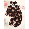 thumbnail image 3 of Elippeo Newborn Infant Clothes 3M 6M 9M 12M 18M 24M Toddler Baby Girl Valentines Day Outfit Long Sleeve Heart Print Sweatshirt Pants Set Headband, 3 of 10
