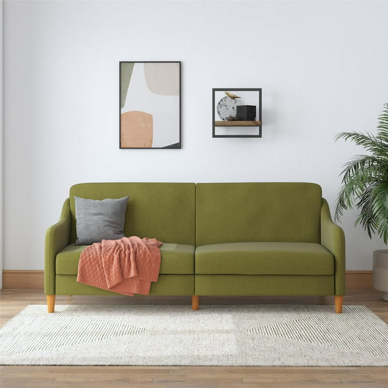DHP Jasper Coil Futon, Green Linen
