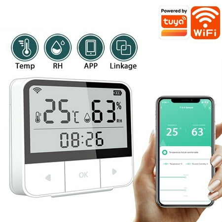 

Tuya Wifi Temperature and Humidity Sensor Indoor Thermometer Smart Hygrometer