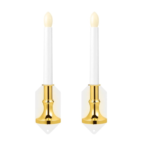 Lámpara De Vela Solar De Control De Luz Inteligente Velas Sin Llama Luz Lámpara De Pared De Vela De Larga Duración Luz De Pared De Ventana Segura Fácil Instalación Para El Hogar 2 Piezas Monstrate HA012932-00