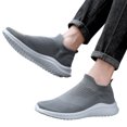 thumbnail image 3 of Men's Jogging Shoes Lightweight Laceless Tennis Shoes Breathable Non-S𝗅ip Knit Sneakers Wide Width Casual Workout Shoes Comfortable S𝗅ip On Sport Shoes, 3 of 9