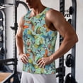 thumbnail image 5 of Pofeuu Retro Flying Butterflies Print Men's Workout Tank Tops Sleeveless Muscle Gym Shirt Quick Dry-Small, 5 of 7