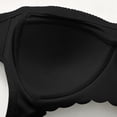 thumbnail image 5 of STARLAN Plus Size Bras for Older Women Push Up Bras Adjustable Straps Racerback T-Shirt Bralette Lace Daily Bras Black 44, 5 of 8
