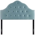 thumbnail image 3 of Modway Sovereign Twin Diamond Tufted Performance Velvet Headboard in Light Blue, 3 of 7
