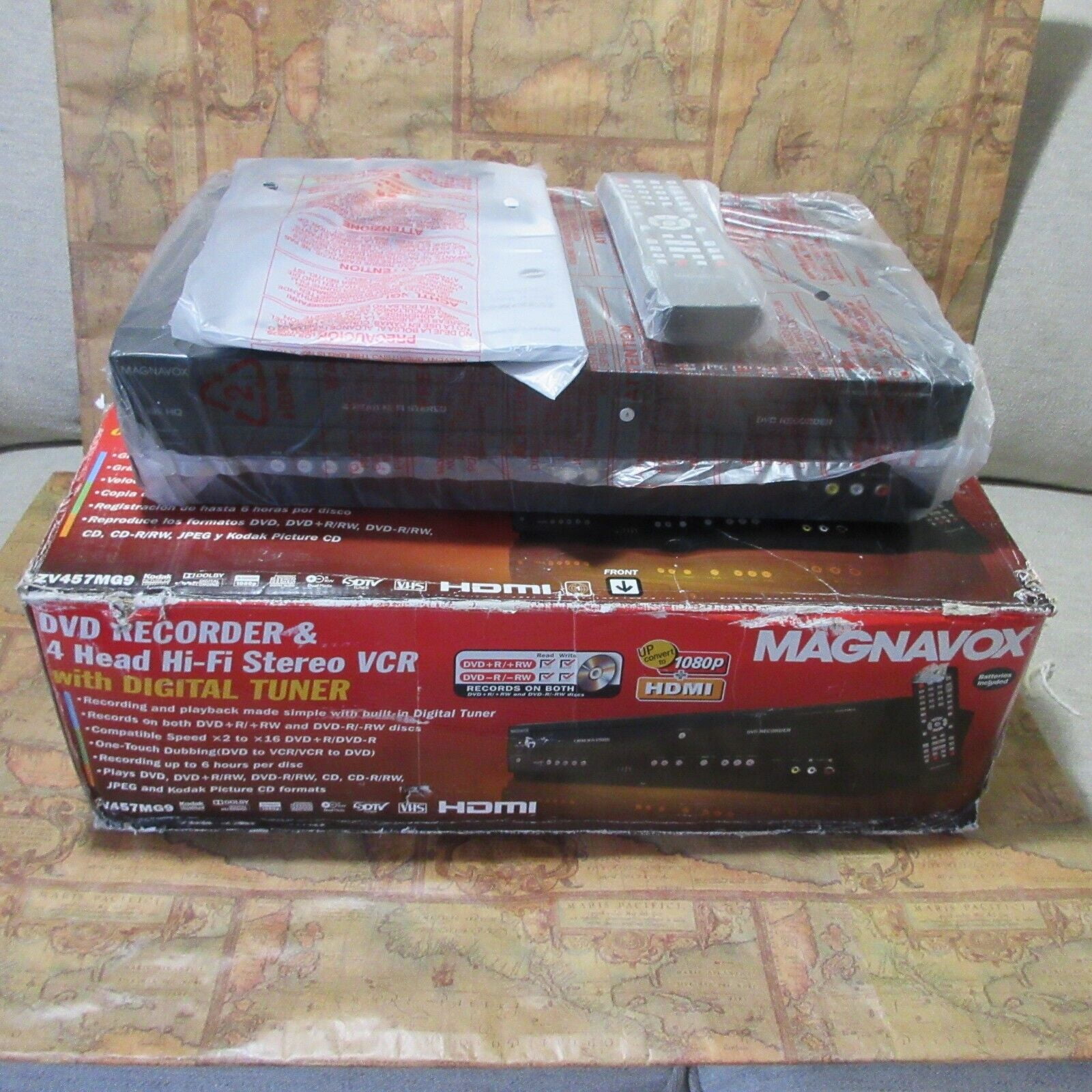 Magnavox ZV457MG9 (NEW) Dual Deck DVD Recorder/VCR Combo comes with