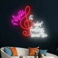 thumbnail image 2 of Handmadetneonsign Music Is What Feelings Feel Like Led Sign, Music Neon Light, Music Note Neon Sign, 2 of 5