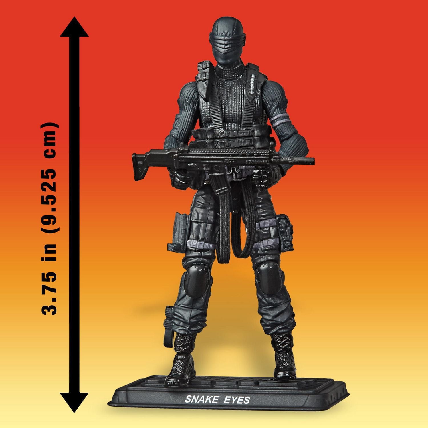 Collection rétro G.I. Joe, figurine de collection Snake Eyes de 9,5 cm avec plusieurs accessoires, jouet pour enfants à partir de 4 ans