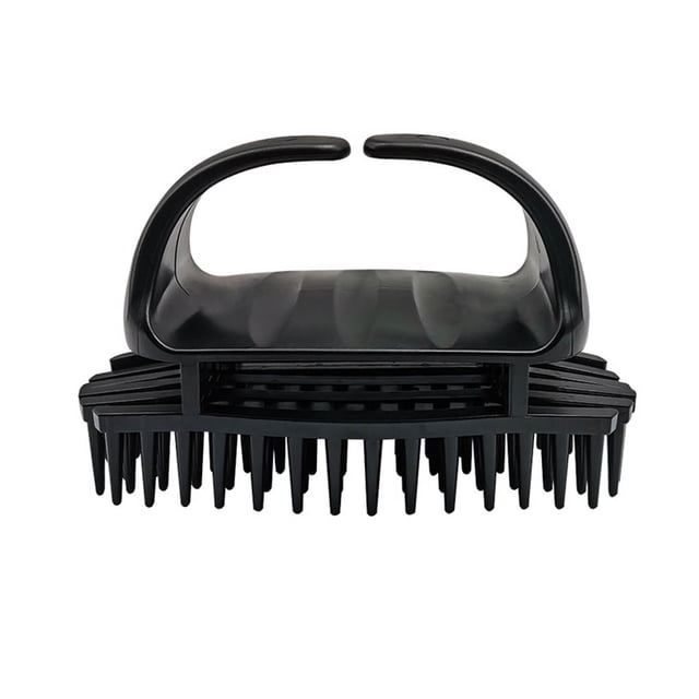 Matsuzay Cepillo de pelo de 4 colores, cepillo de silicona para lavar el cabello, cepillo portátil para el cuero cabelludo con mango antideslizante, Juegos de accesorios de baño Negro Matsuzay HA002304-03