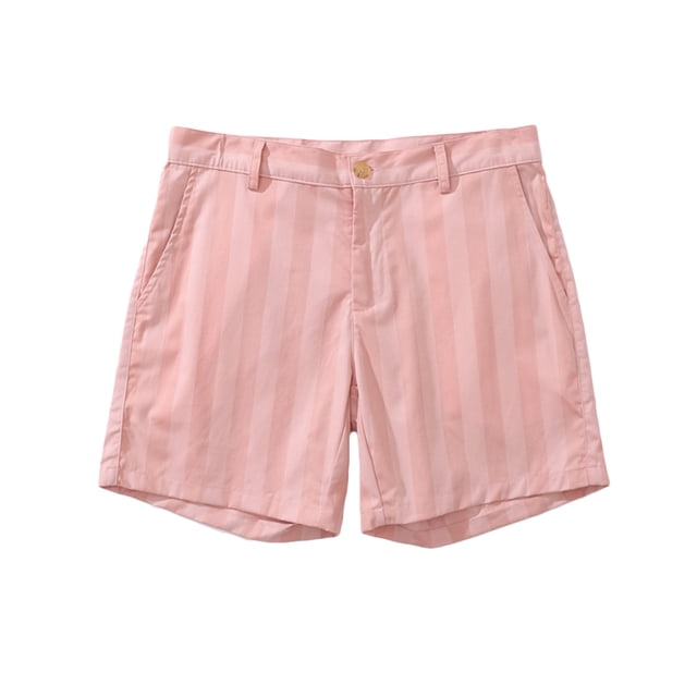 Mens Casual Pantalones Cortos Raya Impresa Cremallera Pantalones de Cintura Botón Sólido, Pantalones Casuales para Hombre