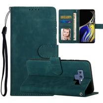 Suited for Samsung Galaxy Note 9 Case 2018 Released, Premium PU Leather Shockproof Cards Slots Flip Holder Wallet Cover with Hand Strap Drop Protective Case For Samsung Galaxy Note 9,Blue