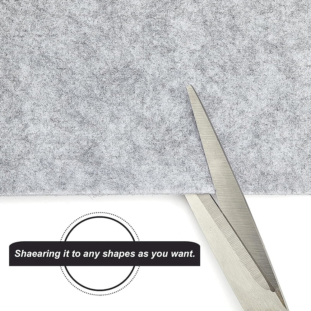 19.7ftx5.5" Felt Fabric Craft Silver Nonwoven Felt Roll Padding Felt Fabric for Cushion DIY Craft Patchwork Sewing 3mm Thick
