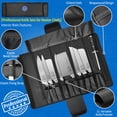 thumbnail image 3 of XYJ Authentic Since 1986,Professional Knife Sets for Master Chefs,8-pcs Chef Knife Set with Bag,Sheath,Sharpener Rod,Culinary Kitchen Butcher Meat Knives,Cooking Slicing,Chopping,Stainless Steel, 3 of 6