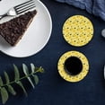 thumbnail image 6 of FMSHPON Lemon Set of 6 Round Coaster for Drinks, Absorbent Ceramic Stone Coasters Cup Mat with Cork Base for Home Kitchen Room Coffee Table Bar Decor, 6 of 6